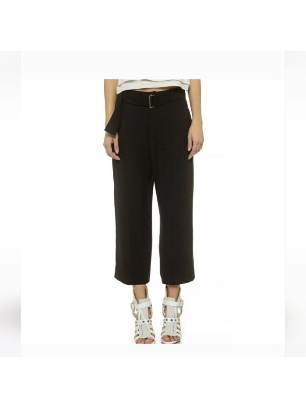 IRO | Daril Cropped Culottes Pants wide leg Black sz 42